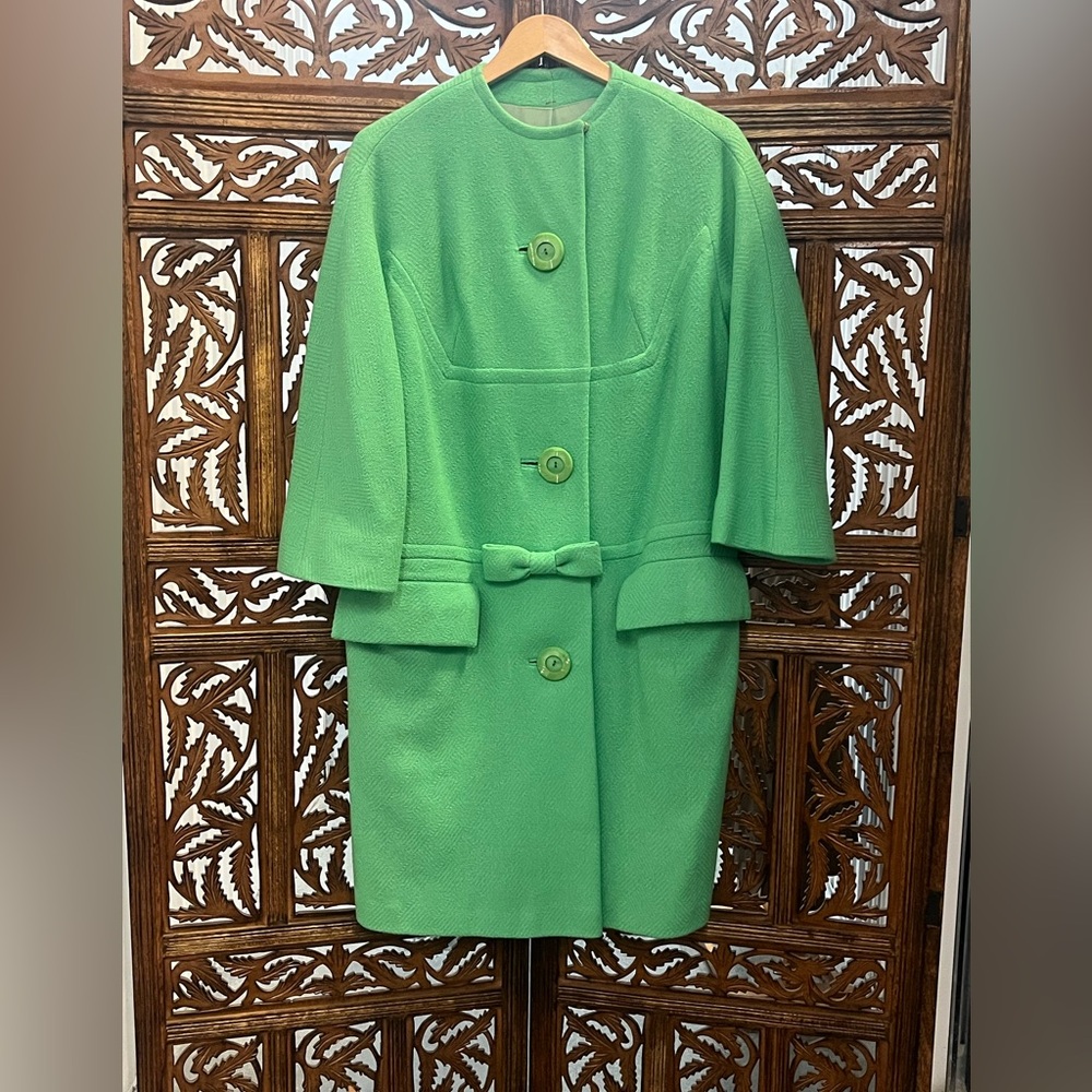 VINTAGE CAPRI-ETTE NEW YORK HERRINGBONE WOOL COAT